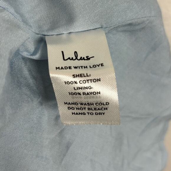 Lulus Bliss Abound Light Blue Floral Tiered Midi Dress Size Medium - Picture 5 of 5